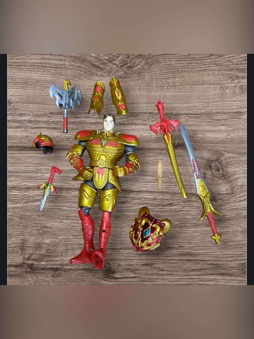 vintage 1998 Saban and Bandai Mystic Knights of Tir Na Nog Rohan (Knight of Fire